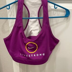 Nike Purple LIVESTRONG Sports Bra